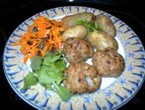 Frikadeller med kartofler